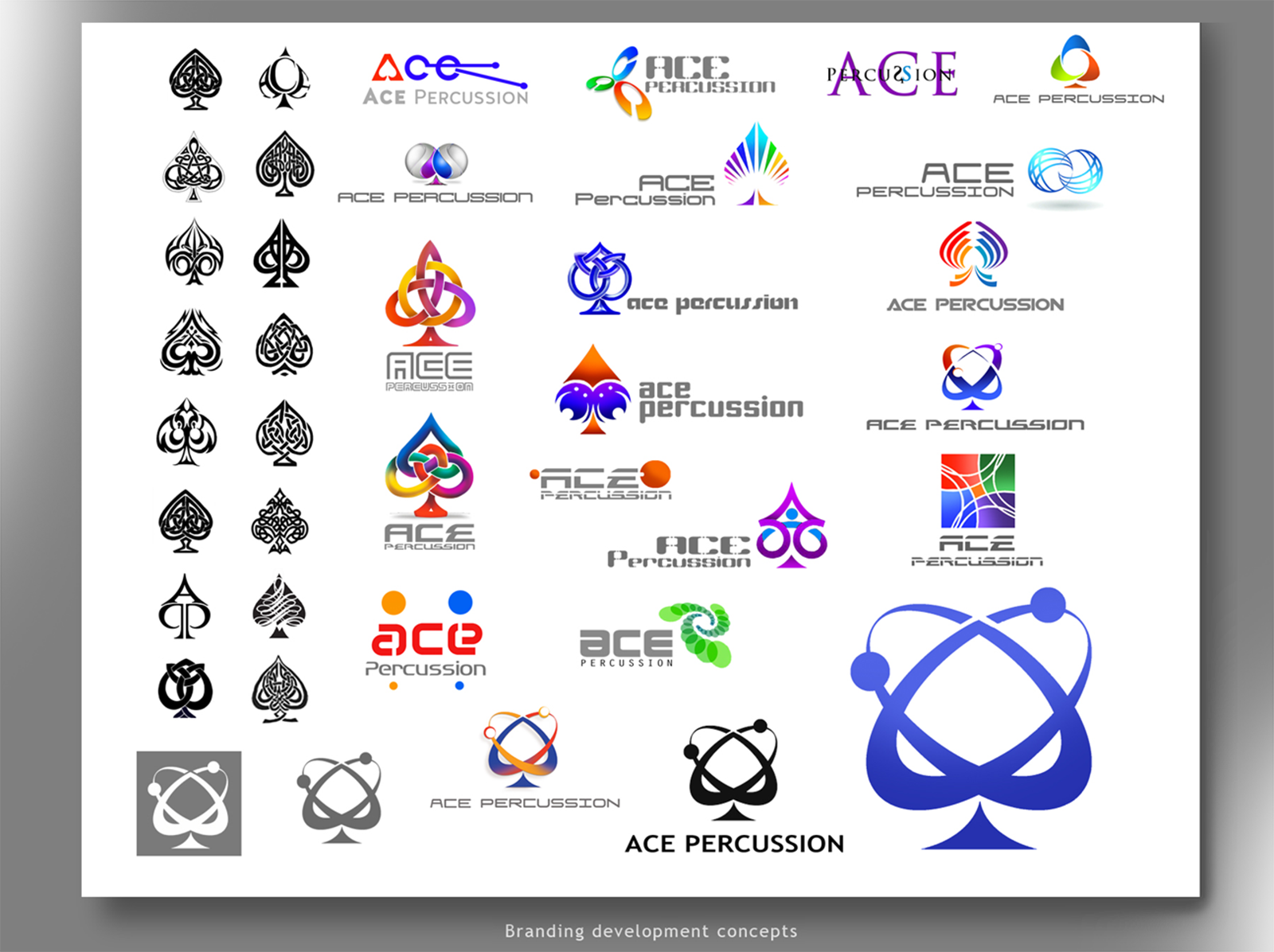MHWS Ace Percussion logo concepts